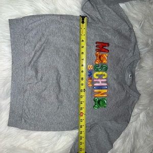 MOSCHINO Gummy Bear Logo Print Sweatshirt In Grey